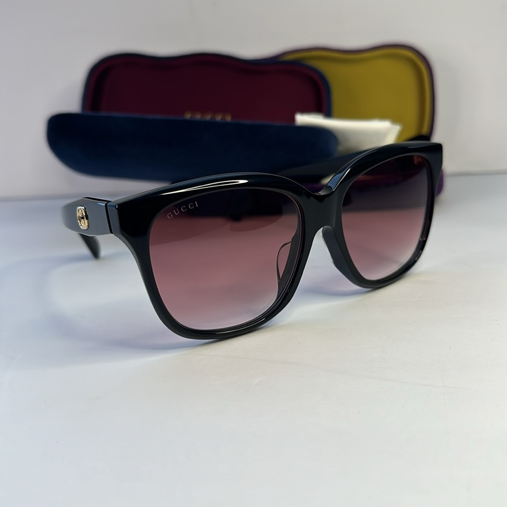 New Authentic GUCCI Acetate Sunglasses GG0800SA Black